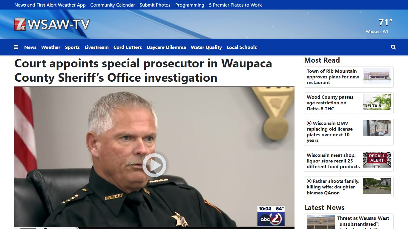Court appoints special prosecutor in Waupaca County Sheriff’s Office ...